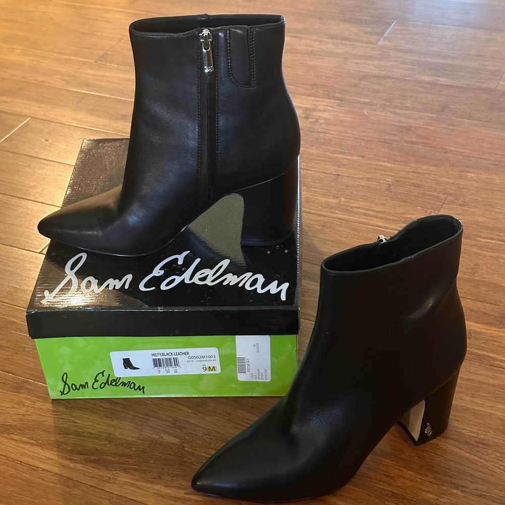 Sam Edelman Black Leather Bootie / Hilty - 9M